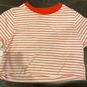 Red striped short sleeve t shirt